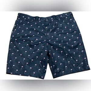 Walter Hagen Perfect 11‎ Men's Golf Shorts USA Tee Flag Print navy size 42